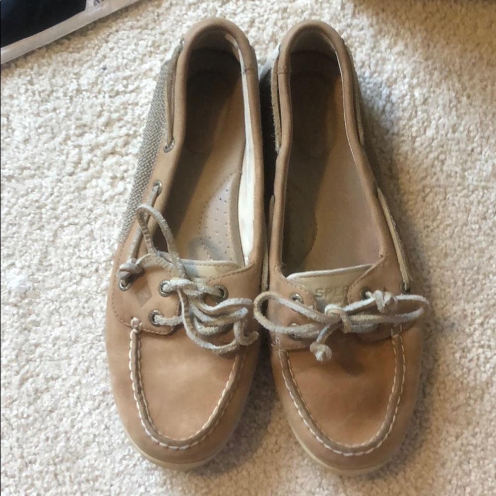Tan Sperry Boat Shoes